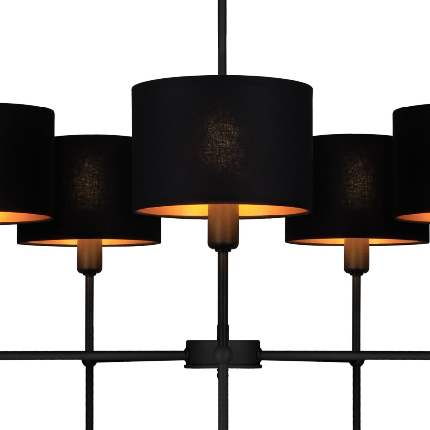 Griestu lampa uz stieņa MADELA 5xE14/40W/230V, melna