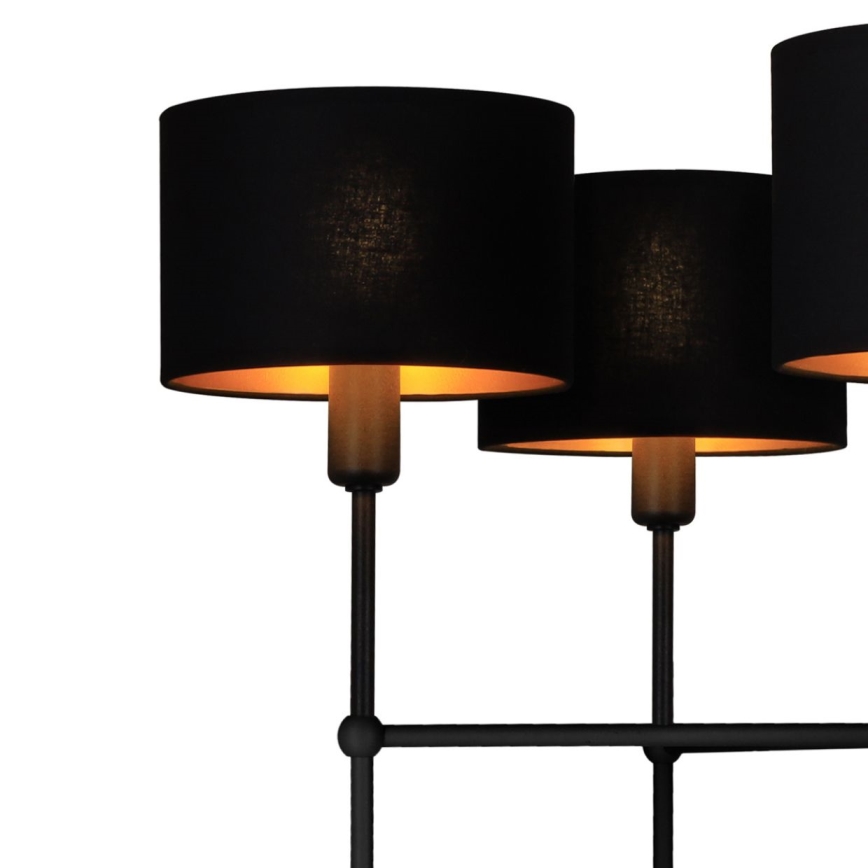 Griestu lampa uz stieņa MADELA 5xE14/40W/230V, melna