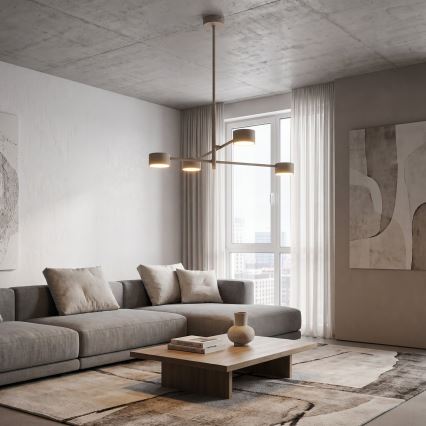 Griestu lampa uz stieņa NATSU 4xGX53/10W/230V bēša