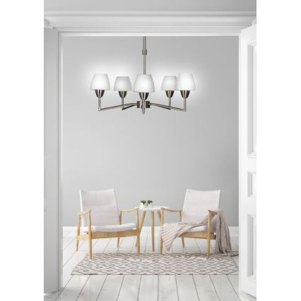 Griestu lampa uz stieņa TOGO 5xG9/40W/230V matēts hroms/balts