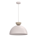 Griestu lampa uz vada NEVIS 1xE27/15W/230V Ø 38 cm krēmkrāsaina