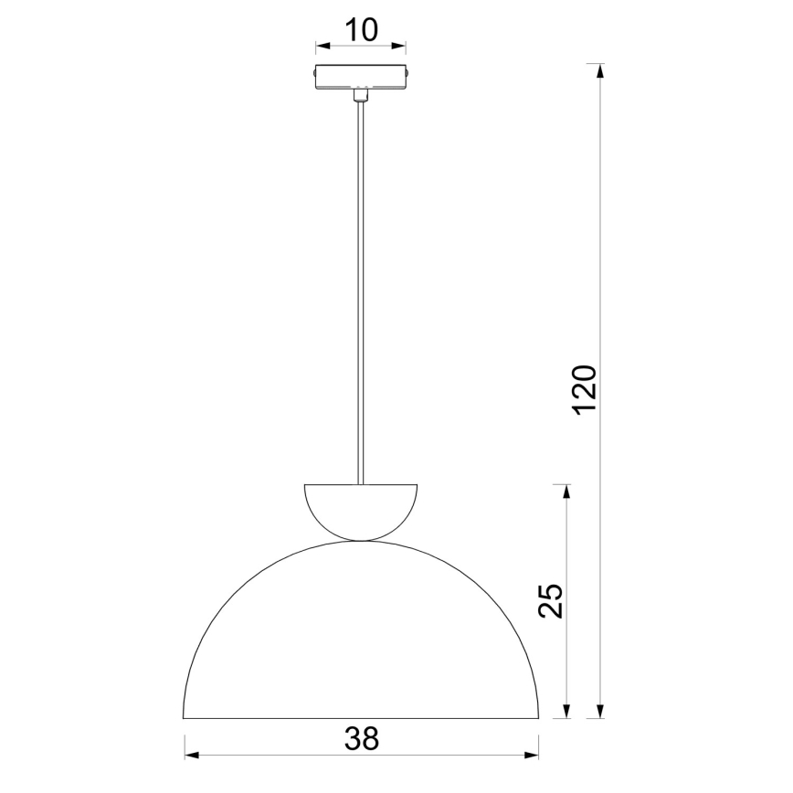 Griestu lampa uz vada NEVIS 1xE27/15W/230V Ø 38 cm krēmkrāsaina