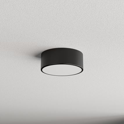 Griestu lampa vannas istabai ar sensoru CLEO 1xE27/24W/230V Ø 20 cm IP54 melna