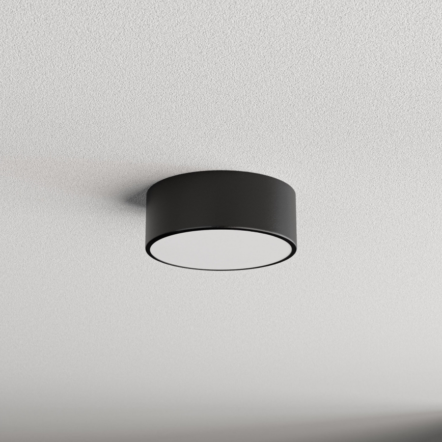Griestu lampa vannas istabai ar sensoru CLEO 1xE27/24W/230V Ø 20 cm IP54 melna