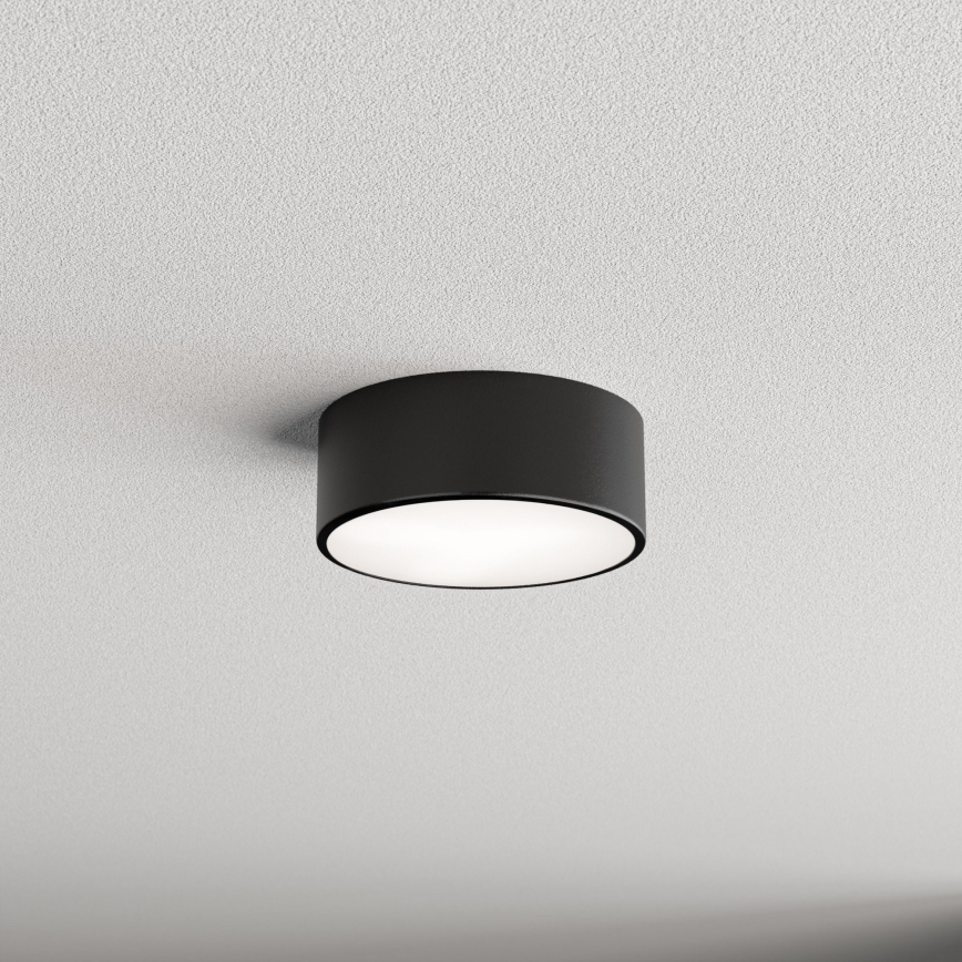 Griestu lampa vannas istabai ar sensoru CLEO 1xE27/24W/230V Ø 20 cm IP54 melna