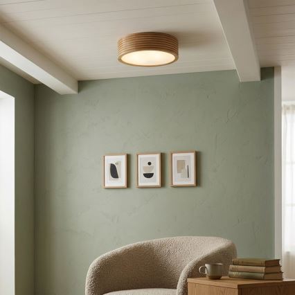 Griestu lampa vannas istabai OAK 2xE27/15W/230V IP54, ozols, Ø 27 cm