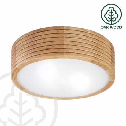 Griestu lampa vannas istabai OAK 2xE27/15W/230V IP54, ozols, Ø 27 cm