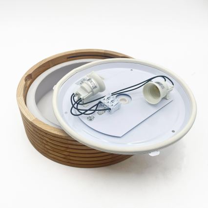 Griestu lampa vannas istabai OAK 2xE27/15W/230V IP54, ozols, Ø 27 cm
