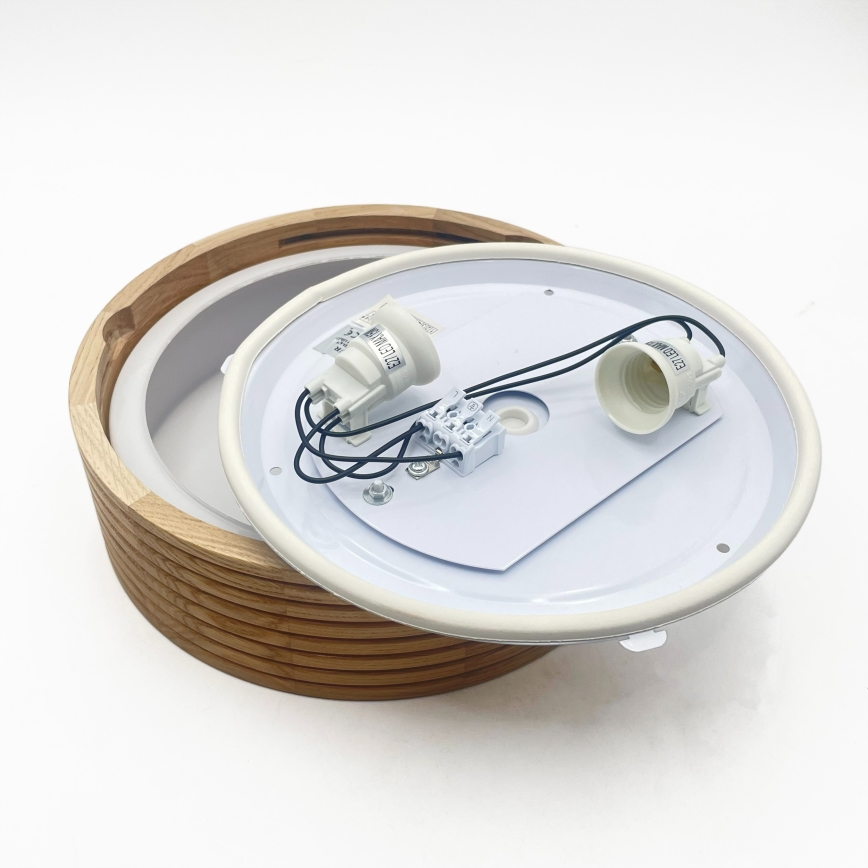 Griestu lampa vannas istabai OAK 2xE27/15W/230V IP54, ozols, Ø 27 cm