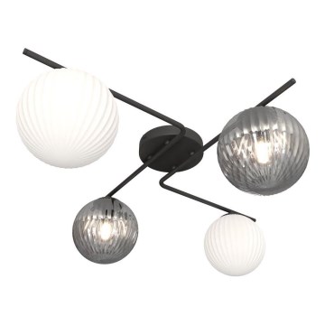 Griestu lampa VESPA 4xE14/10W/230V melna/pelēka/balta