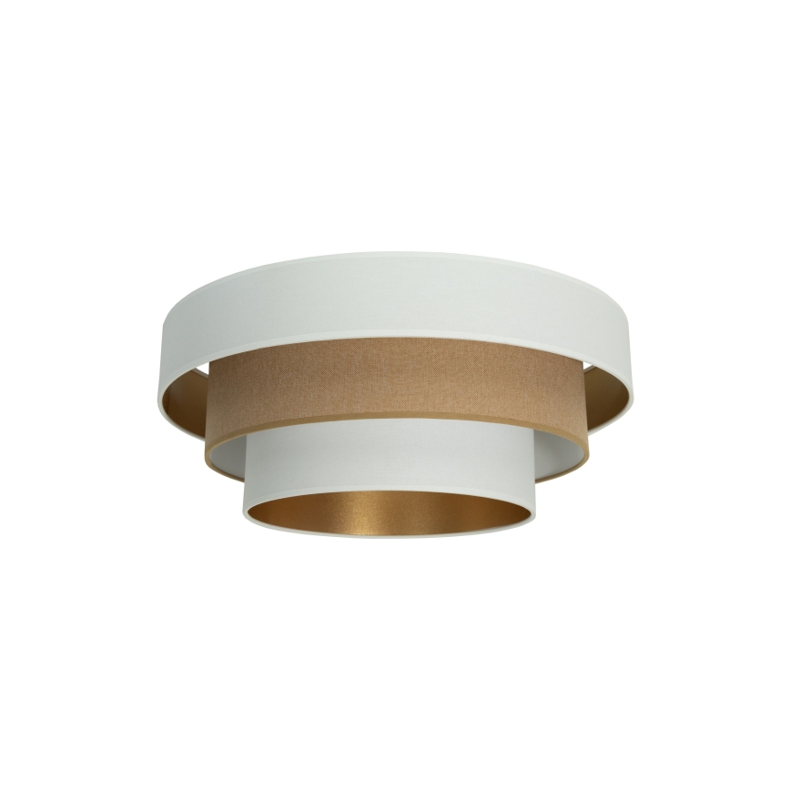 Griestu lampa WENTA 1xE27/60W/230V Ø 50 cm balta/brūna
