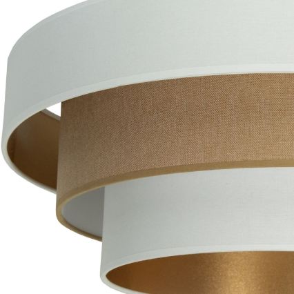 Griestu lampa WENTA 1xE27/60W/230V Ø 50 cm balta/brūna
