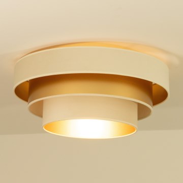 Griestu lampa WENTA 1xE27/60W/230V Ø 50 cm bēša/zelta