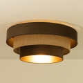 Griestu lampa WENTA 1xE27/60W/230V Ø 50 cm, brūna/jūta