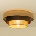 Griestu lampa WENTA 1xE27/60W/230V Ø 50 cm džuta/brūna