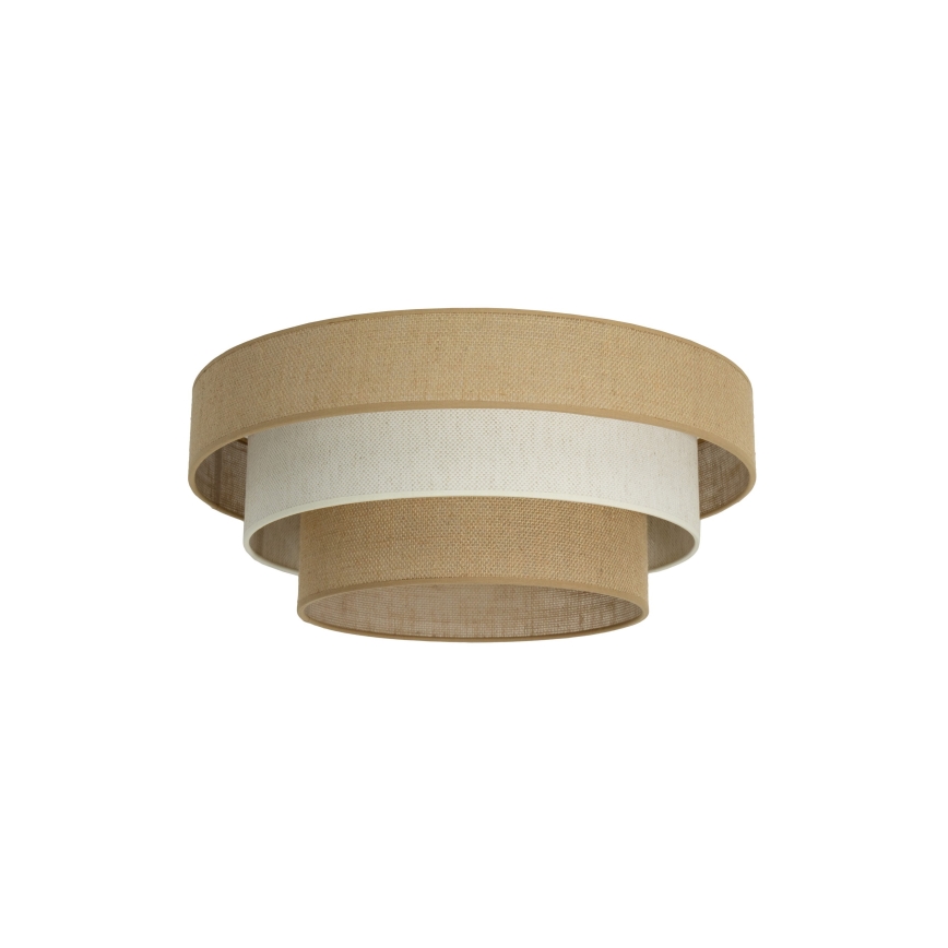 Griestu lampa WENTA, 1xE27/60W/230V, Ø 50 cm, džuta/krēmkrāsa