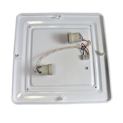 Griestu lampa WILTON 2xE27/60W/230V 37,5x37,5 cm melna