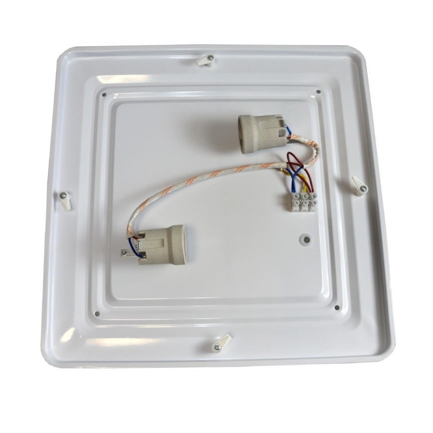 Griestu lampa WILTON 2xE27/60W/230V 37,5x37,5 cm melna