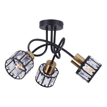 Griestu lampa ZAHARA 3xE27/10W/230V melna