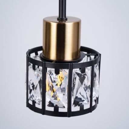 Griestu lampa ZAHARA 3xE27/10W/230V melna