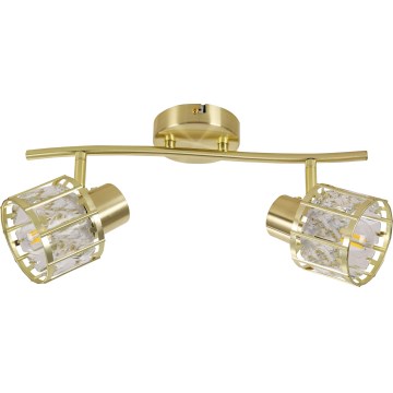 Griestu lampa ZAHARA (virsmas montāža) 2xE27/10W/230V, zeltaina