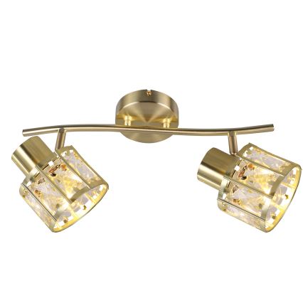 Griestu lampa ZAHARA (virsmas montāža) 2xE27/10W/230V, zeltaina