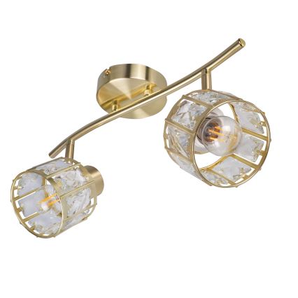 Griestu lampa ZAHARA (virsmas montāža) 2xE27/10W/230V, zeltaina