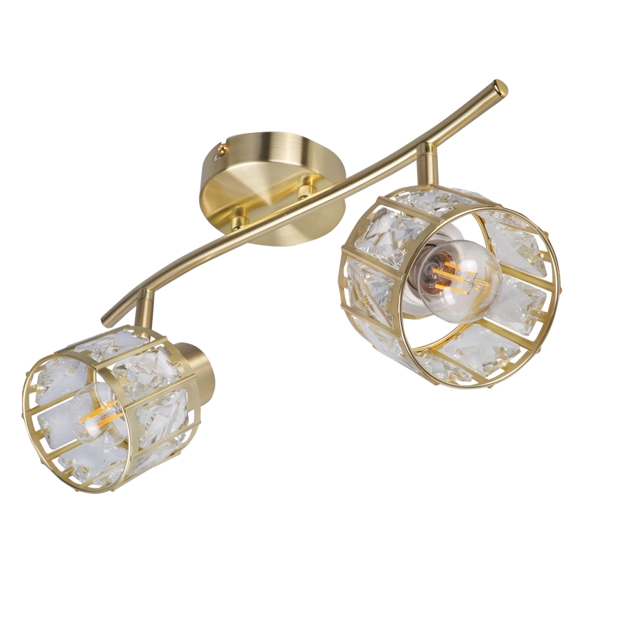 Griestu lampa ZAHARA (virsmas montāža) 2xE27/10W/230V, zeltaina
