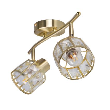 Griestu lampa ZAHARA (virsmas montāža) 2xE27/10W/230V, zeltaina
