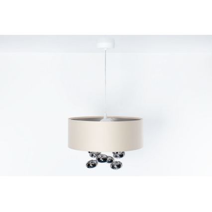 Griestu lustra ar vadu BUBBLE 1xE27/60W/230V, Ø 50 cm, bēša