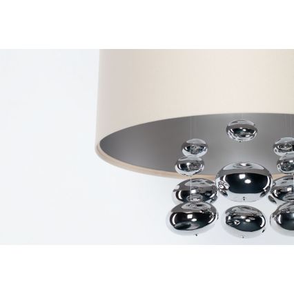 Griestu lustra ar vadu BUBBLE 1xE27/60W/230V, Ø 50 cm, bēša
