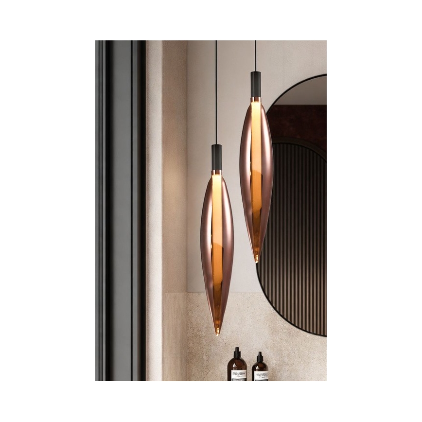 Griestu lustra ar vadu NORDIC 1xG9/5W/230V melna/vara