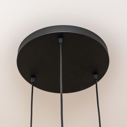 Griestu lustra ar vadu SOLANO 3xE27/15W/230V melna/zelta