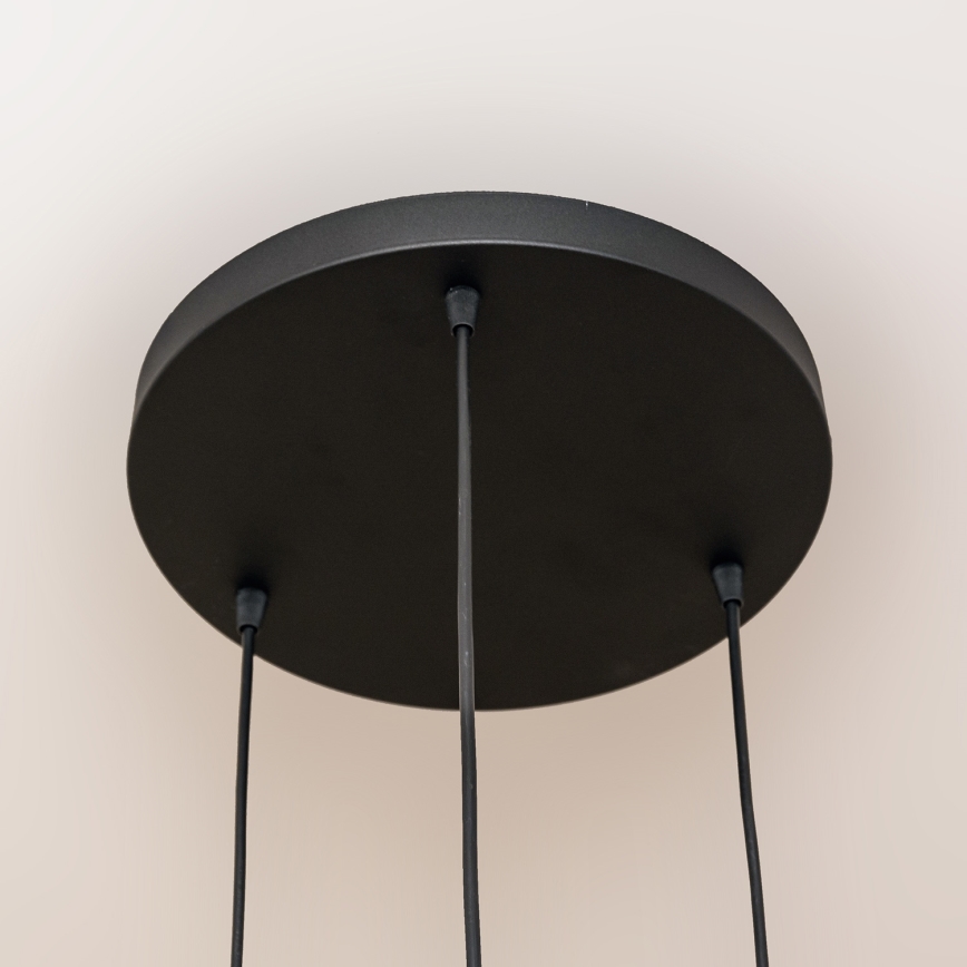 Griestu lustra ar vadu SOLANO 3xE27/15W/230V melna/zelta