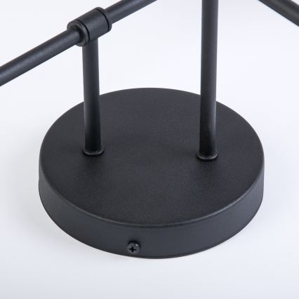 Griestu lustra OBSIDIAN, virsmas piestiprināma, 4xG9/10W/230V, melna/dūmakaini pelēka
