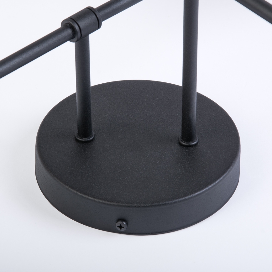 Griestu lustra OBSIDIAN, virsmas piestiprināma, 4xG9/10W/230V, melna/dūmakaini pelēka