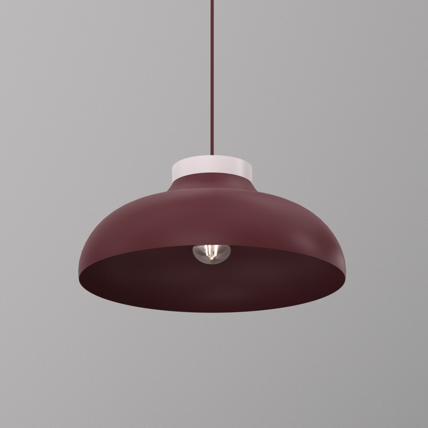 Griestu lustra uz kabeļa BASCA 1xE27/15W/230V burgundijas/krēmkrāsas
