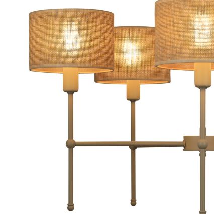 Griestu lustra uz stieņa MADELA 5xE14/40W/230V juta/bēša