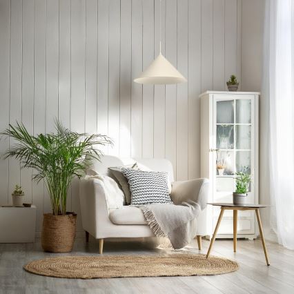 Griestu lustra uz troses CAPITAL, 1xGX53/15W/230V, diam. 46 cm, krēmkrāsaina