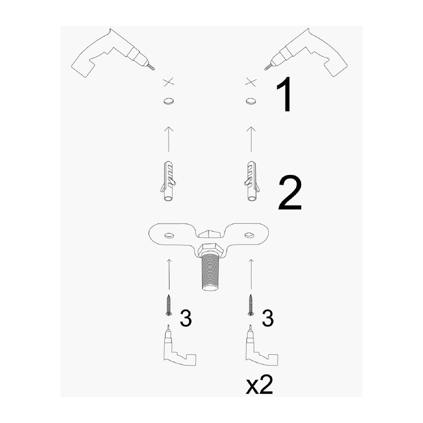 Griestu lustra uz vada KEM 7xE27/40W/230V zeltaina