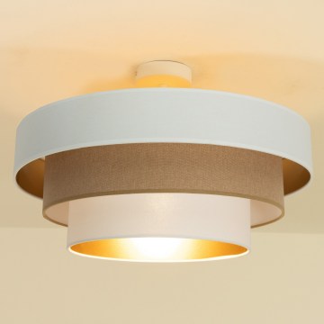 Griestu lustrs WENTA 1xE27/60W/230V, Ø 50 cm, bēšs/džuta
