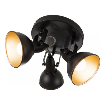 Griestu spotgaismeklis 3xE14/40W/230V, melns
