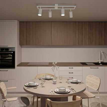 Griestu spotgaismeklis 4xGU10/30W/230V balts