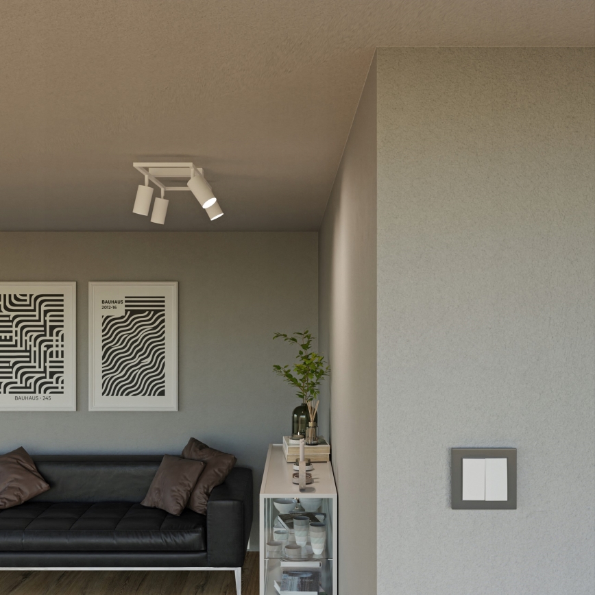 Griestu spotgaismeklis 4xGU10/30W/230V balts