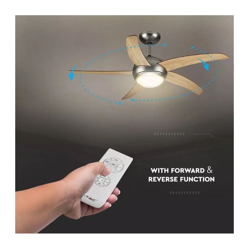 Griestu ventilators 2xE27/20W/230V d. 132 cm + tālvadības pults