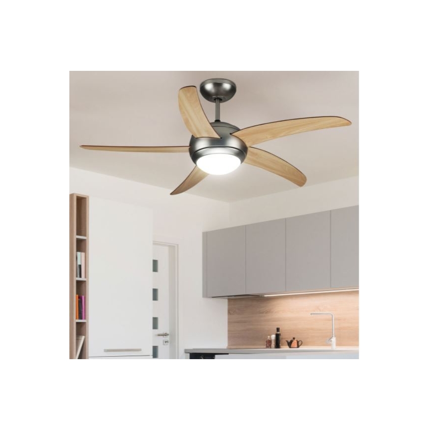 Griestu ventilators 2xE27/20W/230V d. 132 cm + tālvadības pults