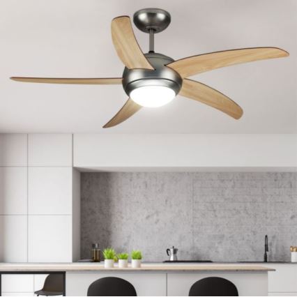 Griestu ventilators 2xE27/20W/230V d. 132 cm + tālvadības pults