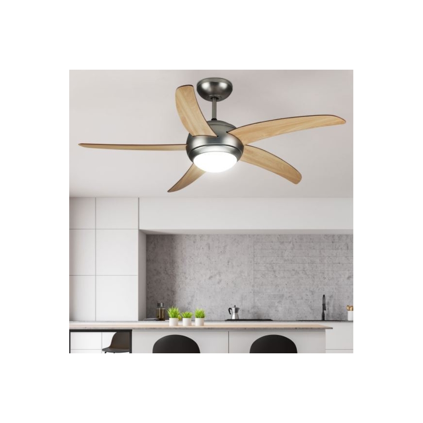 Griestu ventilators 2xE27/20W/230V d. 132 cm + tālvadības pults