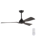 Griestu ventilators Ø 132 cm IP44 melns + tālvadība