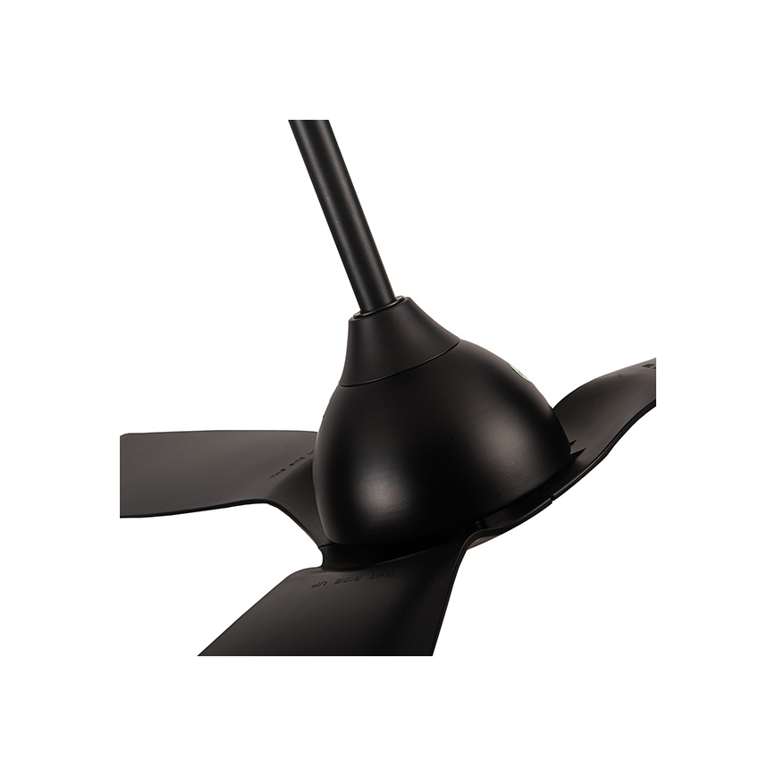 Griestu ventilators Ø 132 cm IP44 melns + tālvadība